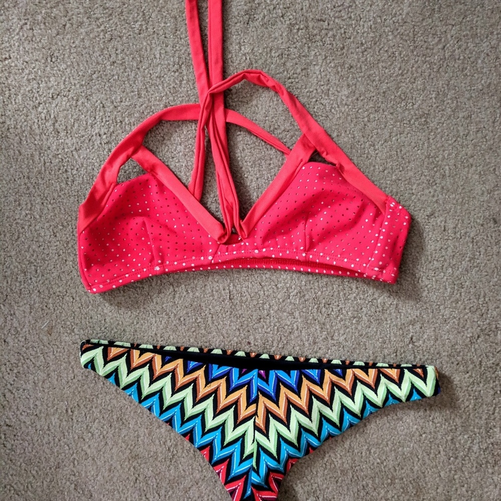 Chevron cute teeny bikini